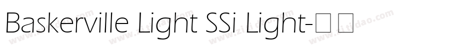 Baskerville Light SSi Light字体转换